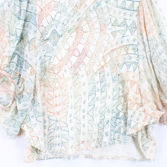 Anthropologie Eri + Ali Blouse Top Womens Multicolor 3/4 Sleeve Lightweight M - Picture 3 of 8